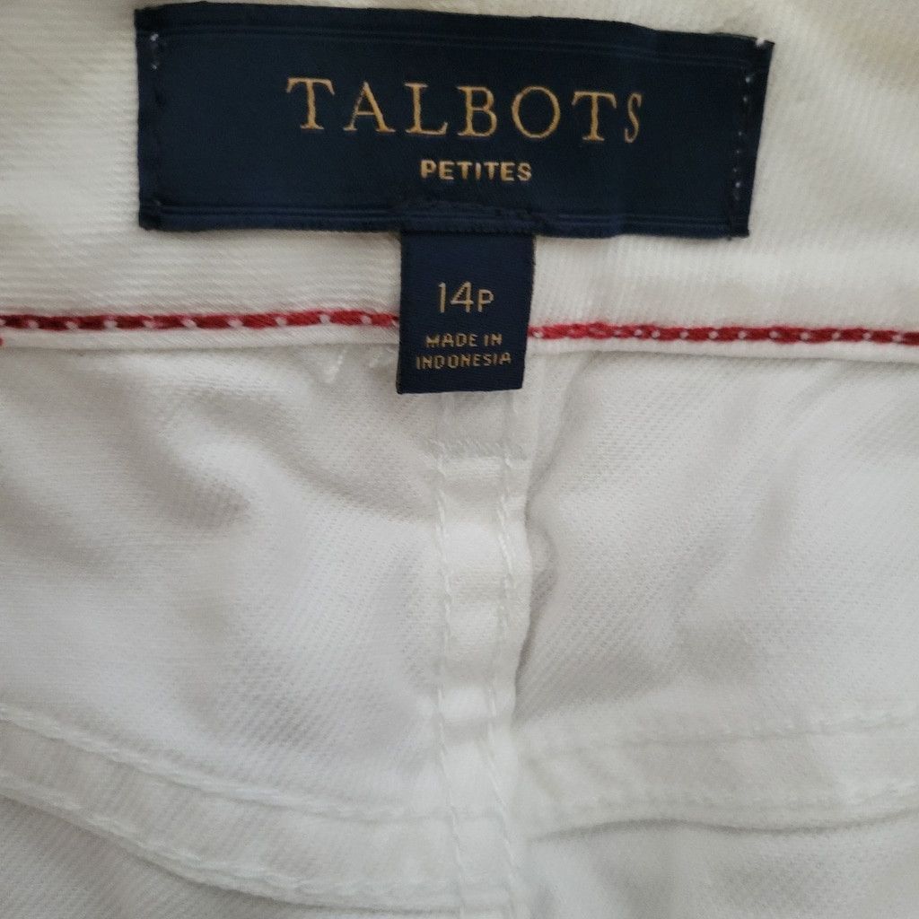 Talbots Talbots Petite Women's Pencil Denim White Skirt Size 14P Size 36" / US 14 / IT 50 - 7 Thumbnail
