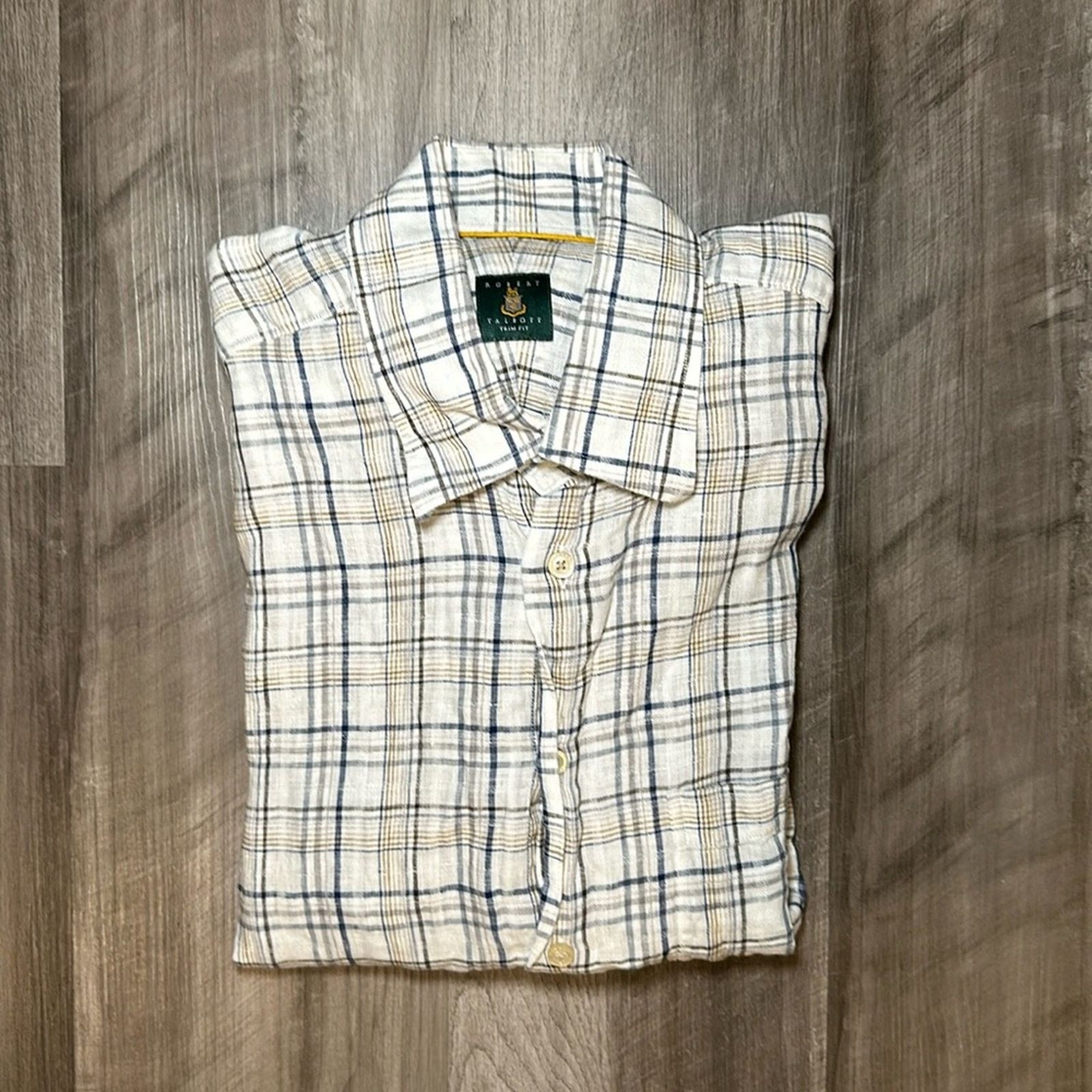 Robert Talbott Robert Talbott Trim Fit Linen Long Sleeve - Large Size US L / EU 52-54 / 3 - 1 Thumbnail