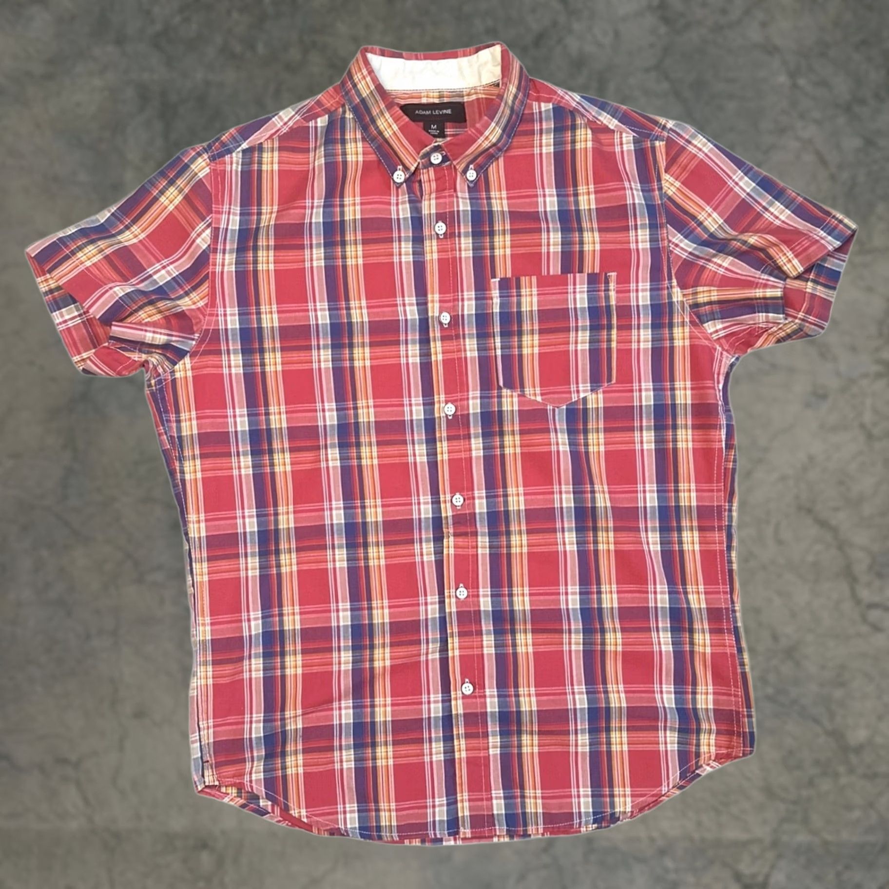 Vintage Adam Levine Mens Medium Button-Down Shirt Red Size US M / EU 48-50 / 2 - 1 Thumbnail