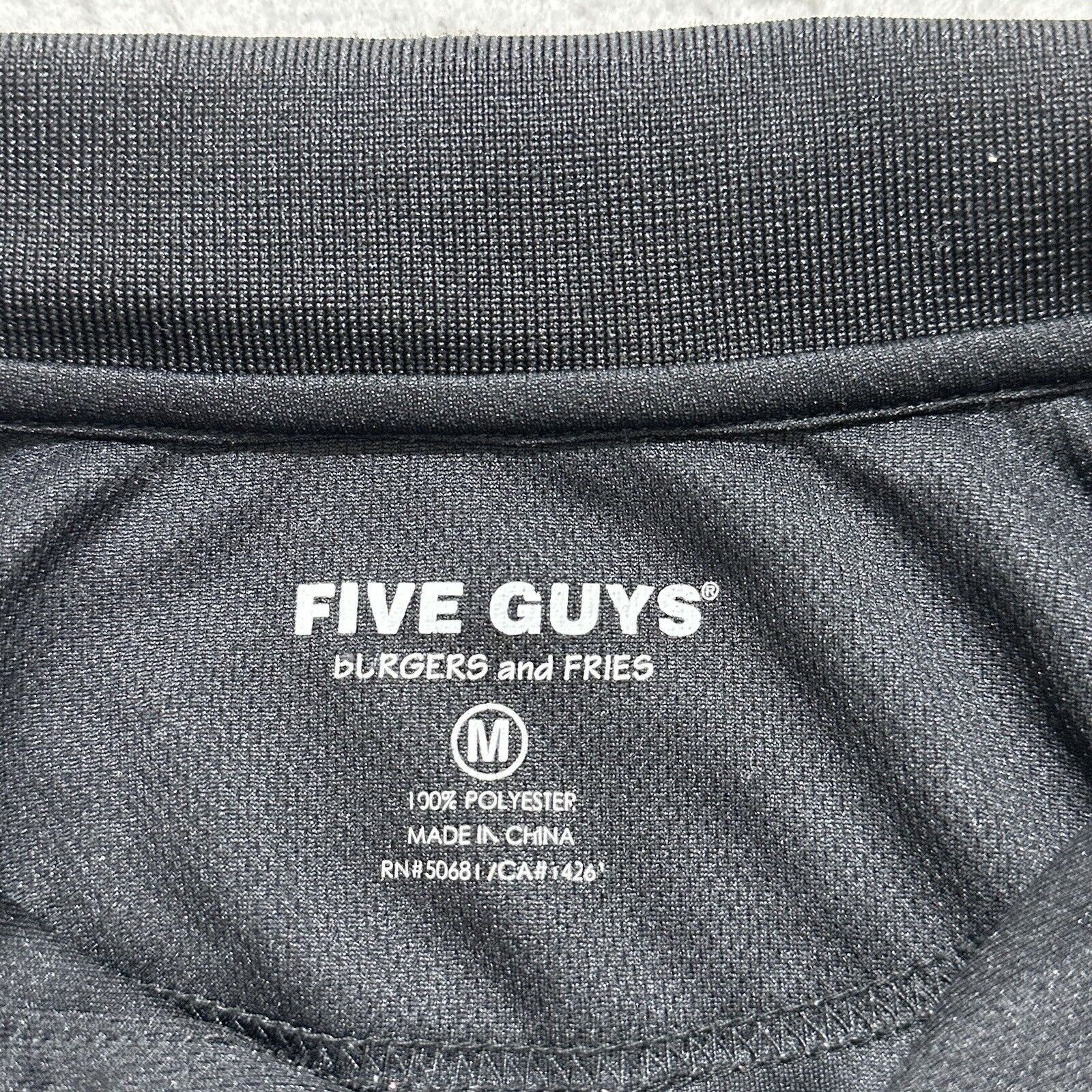 Other Five Guys Burgers & Fries Medium Black Polo Shirt Employee Size US M / EU 48-50 / 2 - 3 Thumbnail
