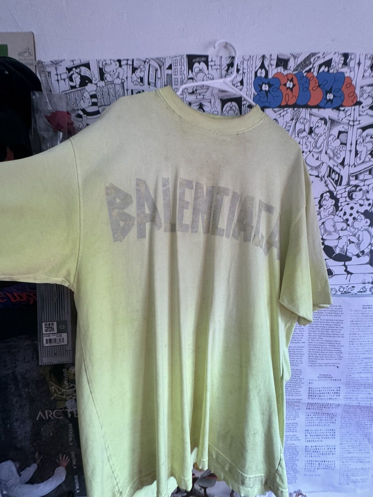 Balenciaga Balenciaga Yellow Tape Type T-Shirt – Size Small Size US S / EU 44-46 / 1 - 1 Thumbnail