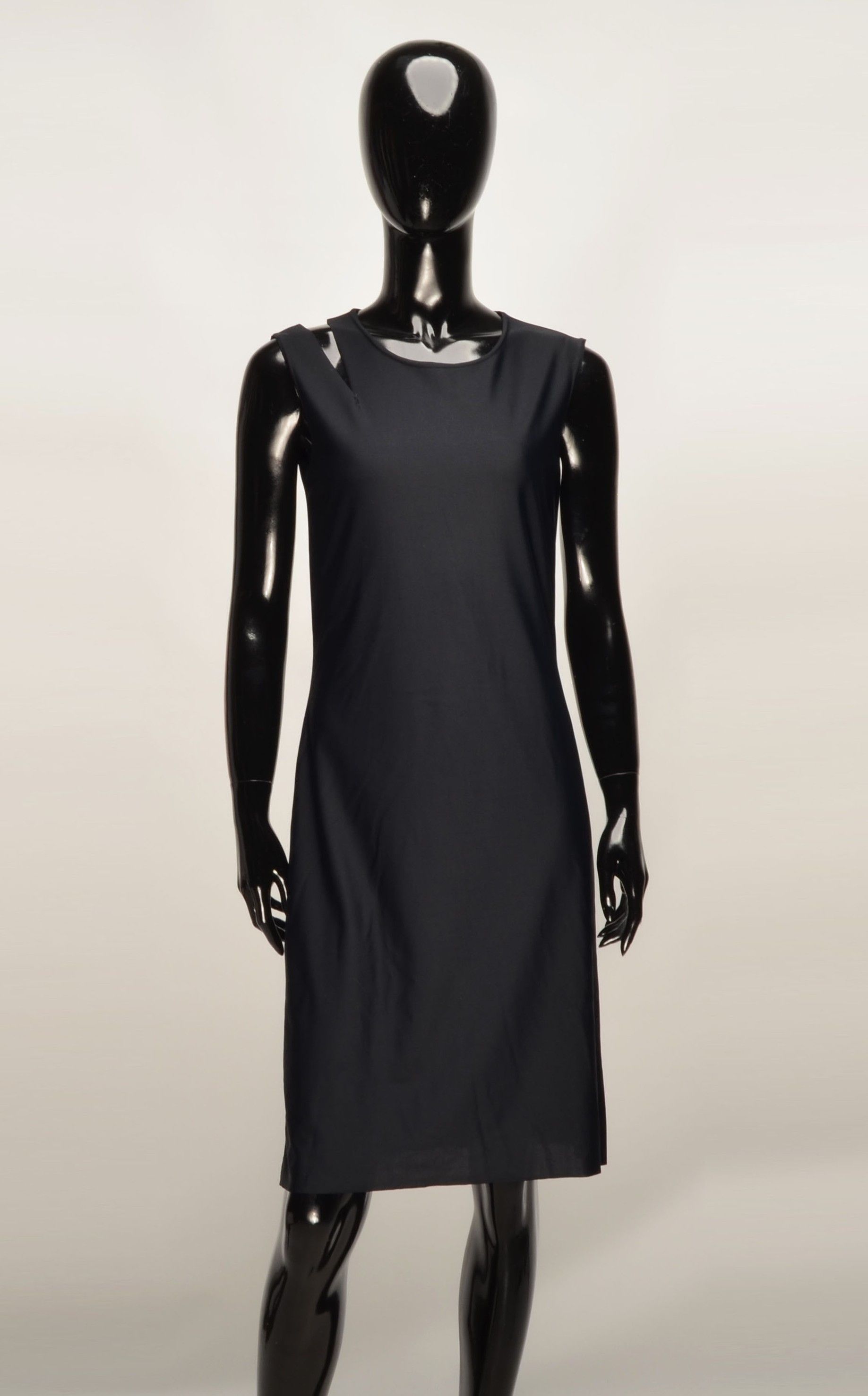 Donna Karan Vintage DKNY 90's Minimal Sleeveless Asymmetric Strap Dress Size S / US 4 / IT 40 - 1 Thumbnail