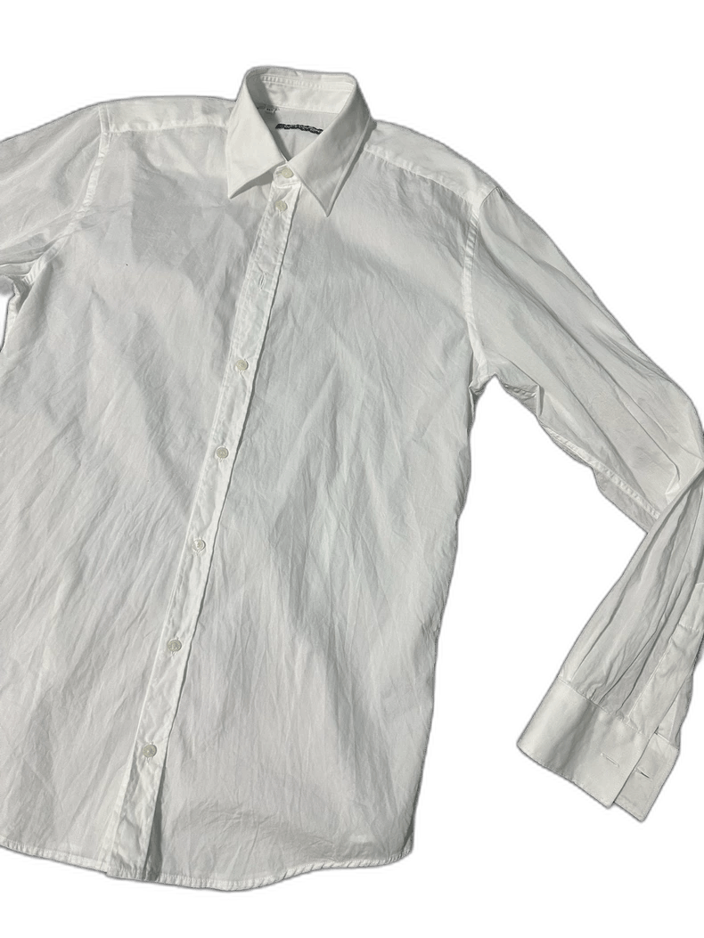 Dolce & Gabbana Men's White Long Sleeve Shirt Size 37 Size US M / EU 48-50 / 2 - 1 Thumbnail