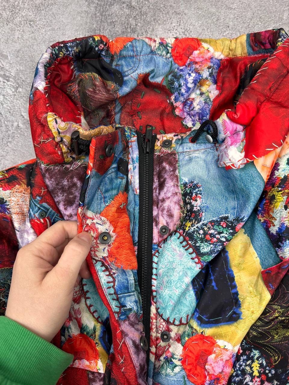 Love Moschino Love Moschino Patchwork Puffer Jacket Multicolor Women's Size M / US 6-8 / IT 42-44 - 3 Thumbnail