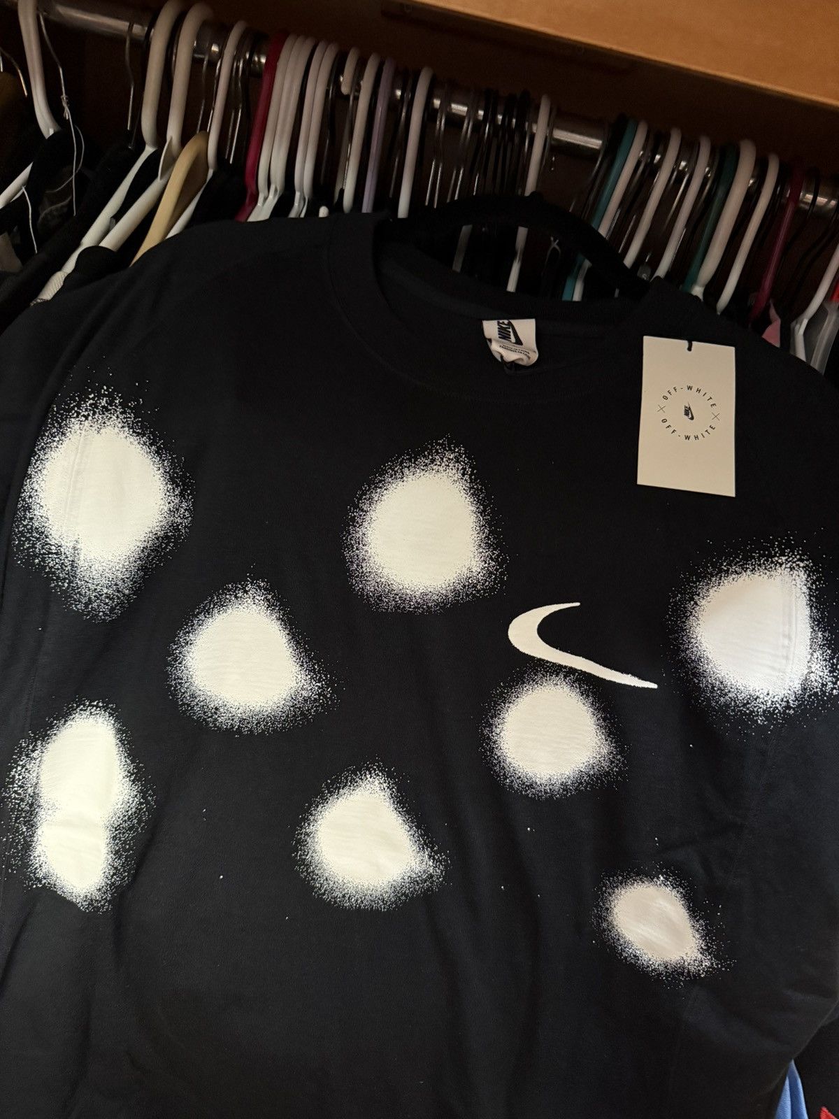 Off-White Off-White Nike Virgil Abloh Spray Dot Tee Size US M / EU 48-50 / 2 - 2 Thumbnail