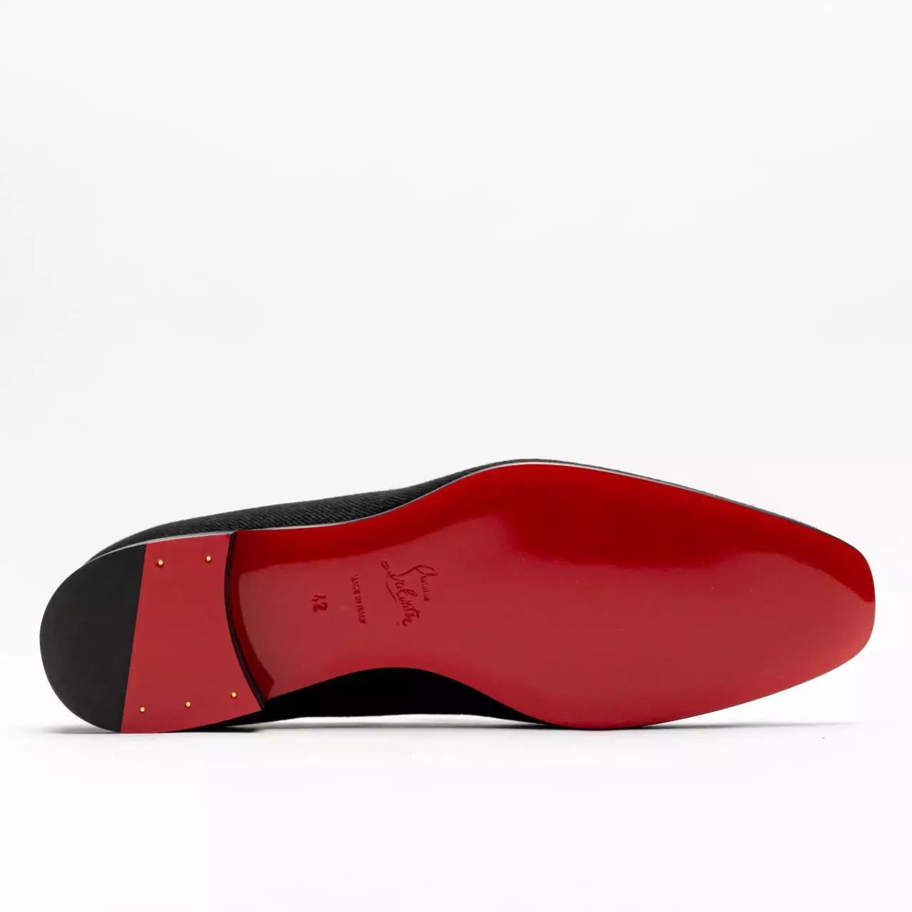 Christian Louboutin o1s1wg110225 Dandelion Wool Loafers in Black Size US 9 / EU 42 - 6 Thumbnail