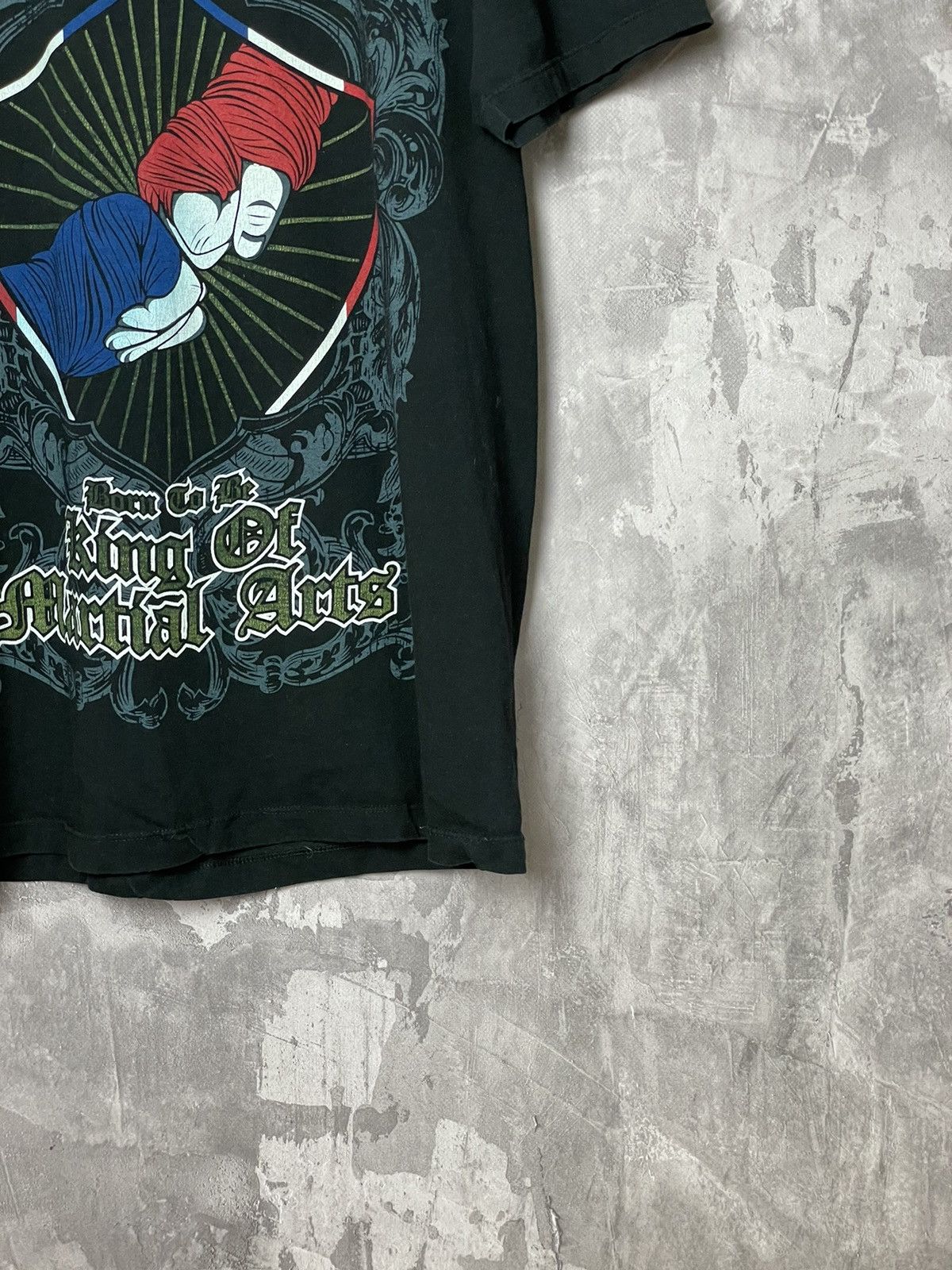 Band Tees × Japanese Brand × Vintage Vintage Y2K Muay Thai Boxing Double Sided T-Shirt Size US L / EU 52-54 / 3 - 5 Thumbnail