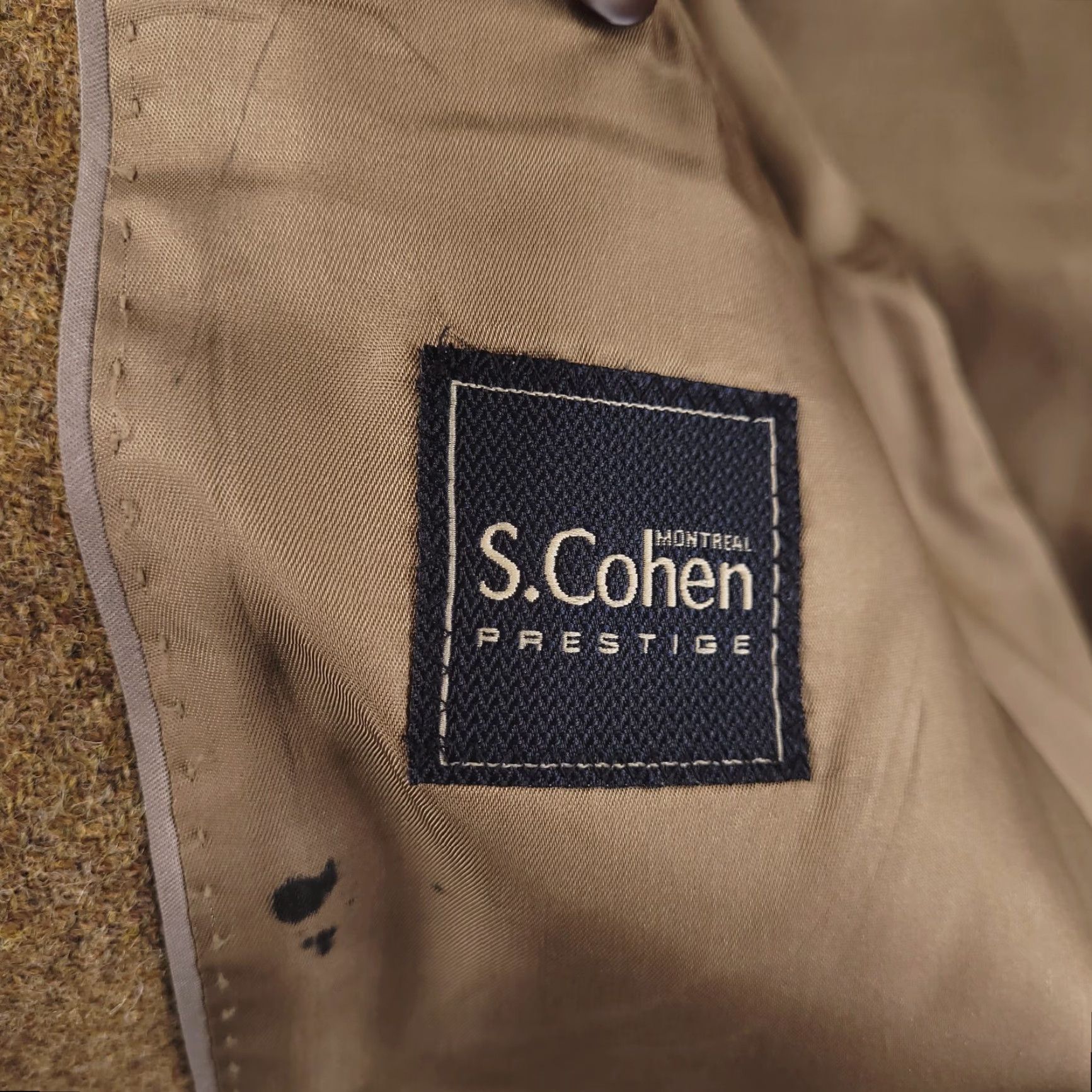 Vintage S Cohen Montreal 42S Brown Wool Sport Coat Single-Breasted 2-Button Cashmere Men Brown Solid 42 Size US XS / EU 42 / 0 - 5 Thumbnail