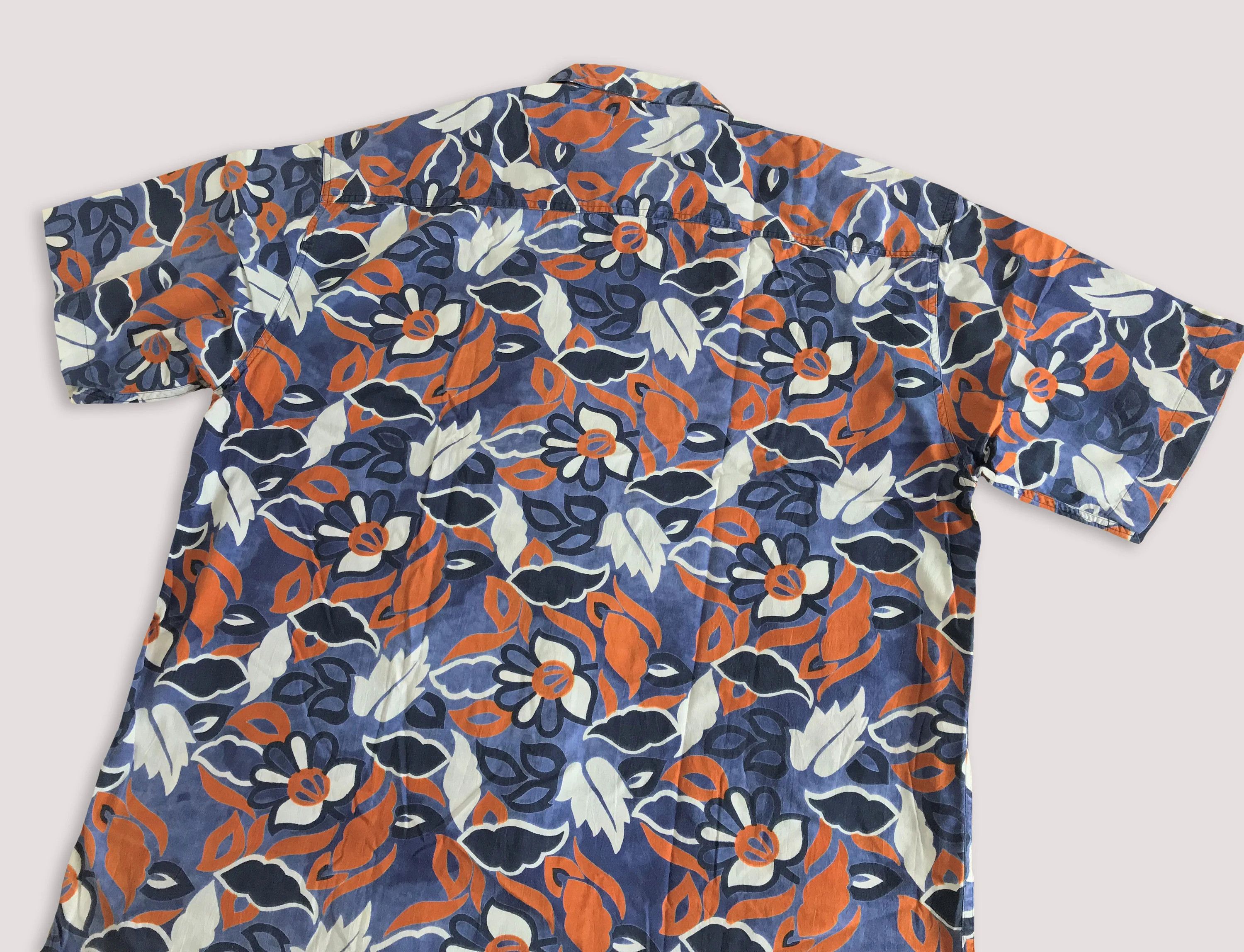 Vintage 80s 90s Hawaiian Shirt Button Up Summer Floral Abstract Size US XXL / EU 58 / 5 - 8 Thumbnail