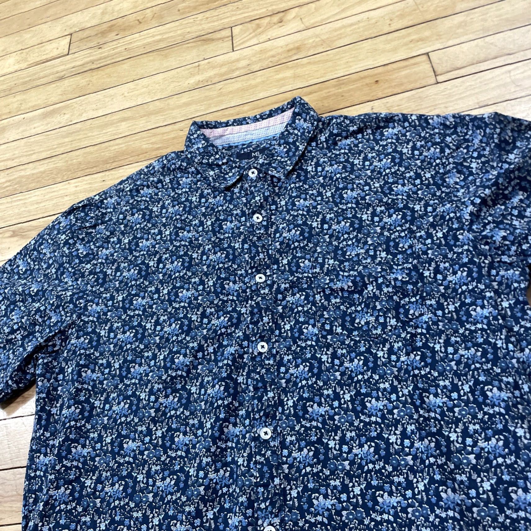 Vintage VINTAGE Michael Brandon Button Shirt Men L Blue Floral Preppy Nature Casual Spread Large Size US L / EU 52-54 / 3 - 4 Thumbnail