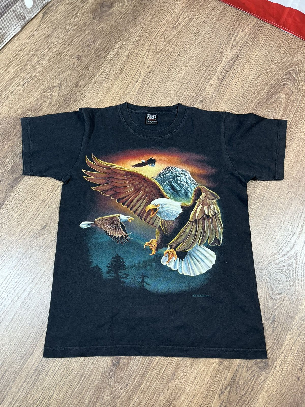 Vintage Vintage Rock Eagle T Shirt Motorcycle Size US M / EU 48-50 / 2 - 1 Thumbnail
