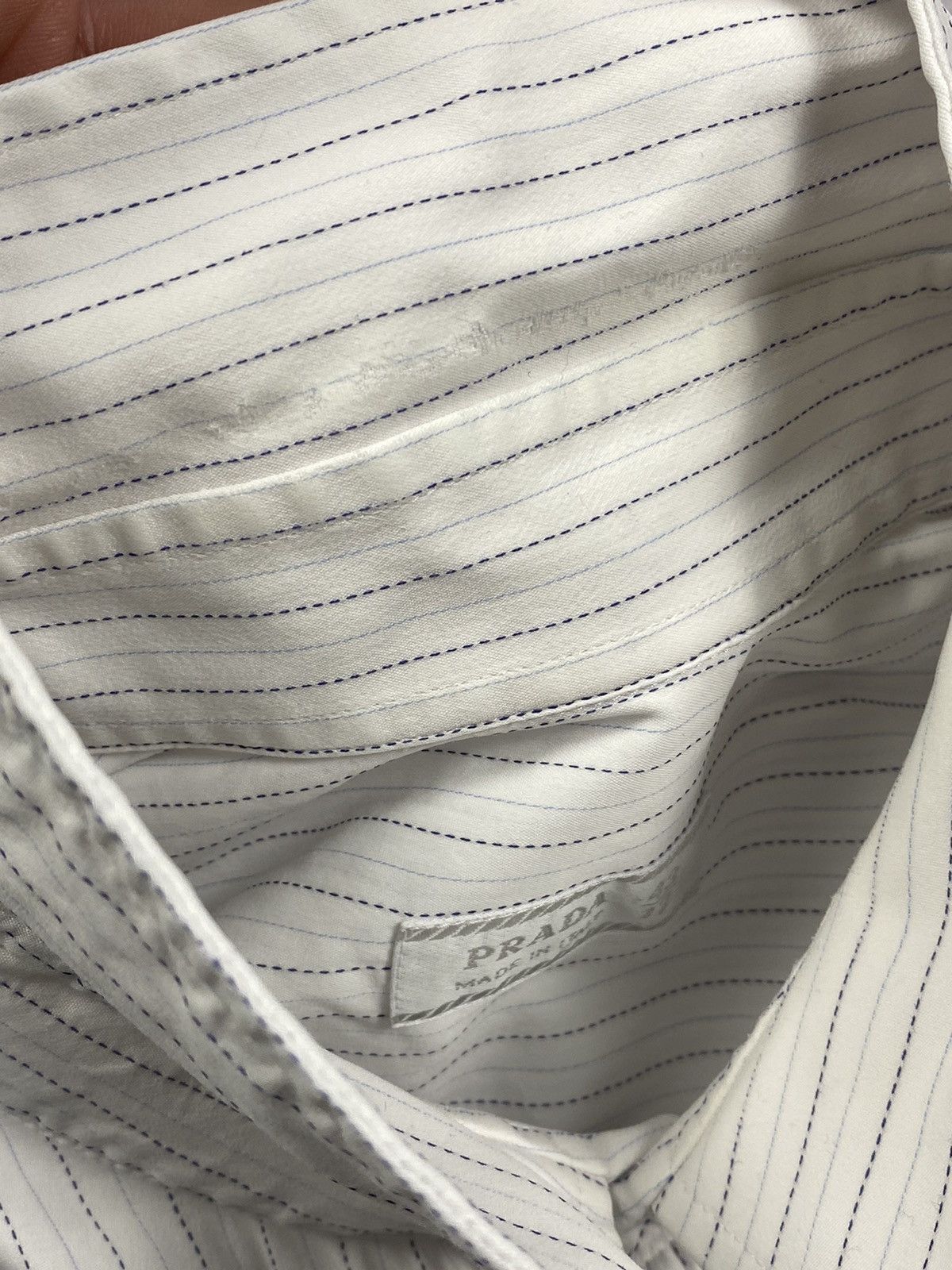 Prada Prada Stripped Luxury Long Sleeve Shirt Button Up Designer Size US L / EU 52-54 / 3 - 15 Thumbnail