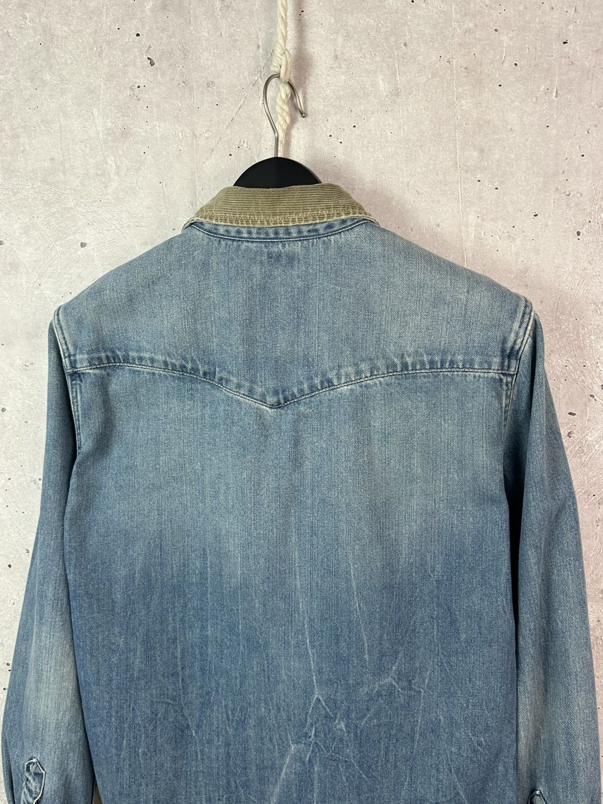 Allsaints AllSaints Bedford Blue Washed Cotton Long Sleeve Denim Shirt Size US M / EU 48-50 / 2 - 8 Thumbnail