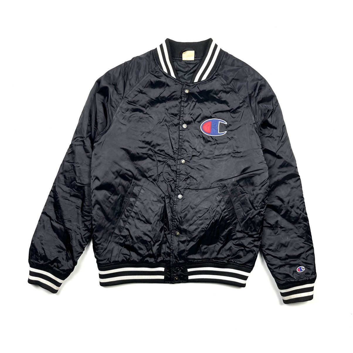 Champion × Vintage Champion Bomber American Style Vintage Streetwear Black Size US M / EU 48-50 / 2 - 1 Thumbnail