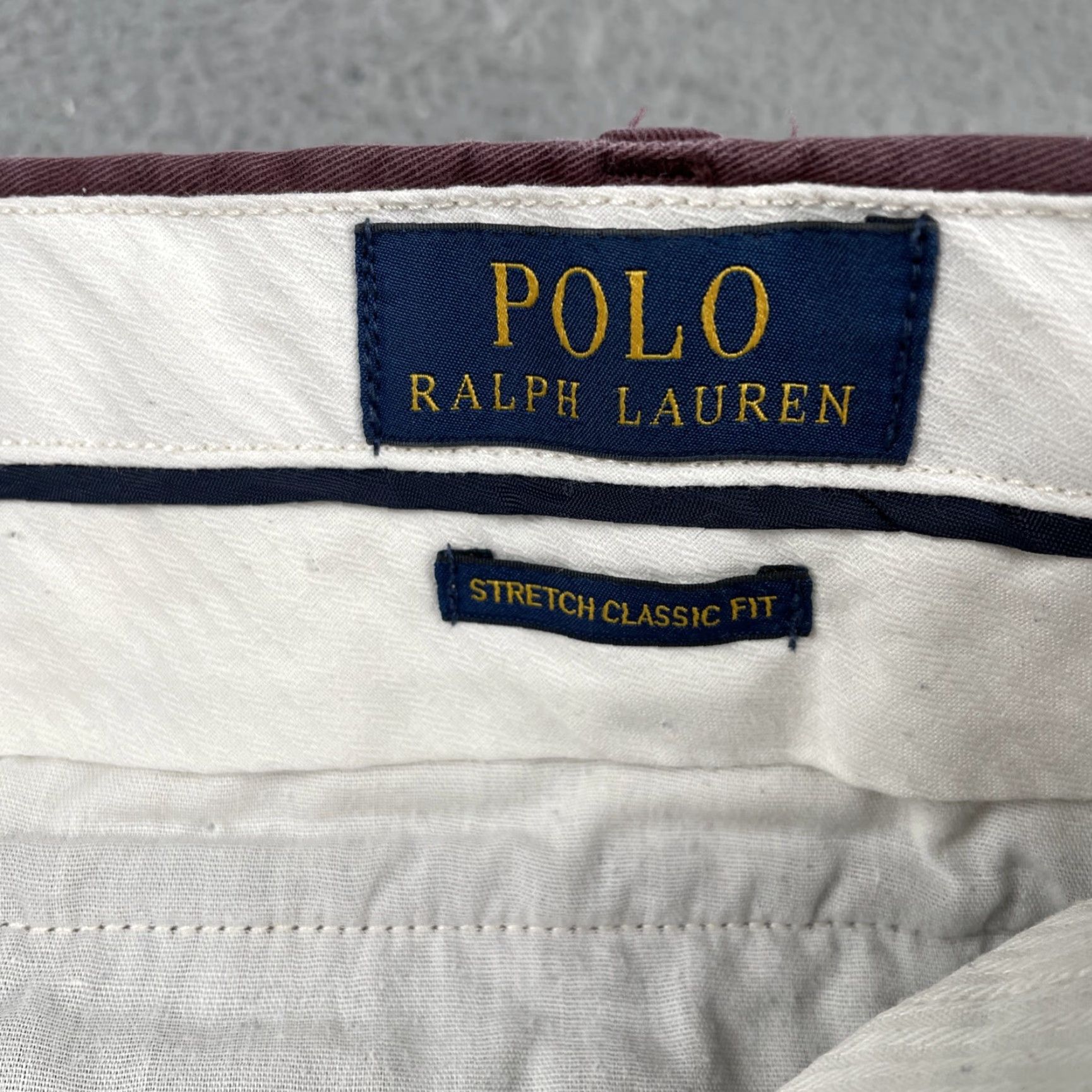 Polo Ralph Lauren VINTAGE Polo Ralph Lauren Stretch Classic Fit Pants Maroon Trousers 31w 25.5L Mens Chino Straight Easy Care Size US S / EU 44-46 / 1 - 5 Thumbnail