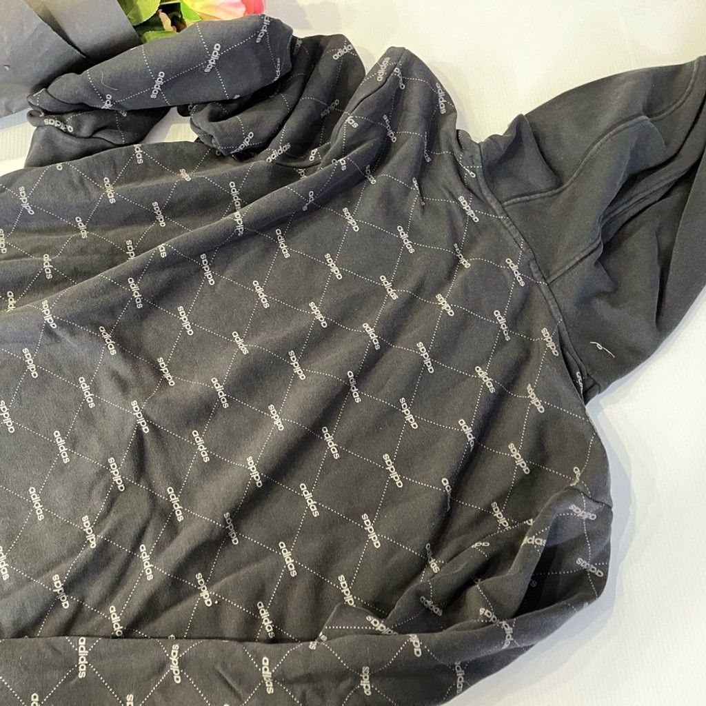 Adidas Adidas Black & White Hoodie size XL Size US XL / EU 56 / 4 - 5 Thumbnail