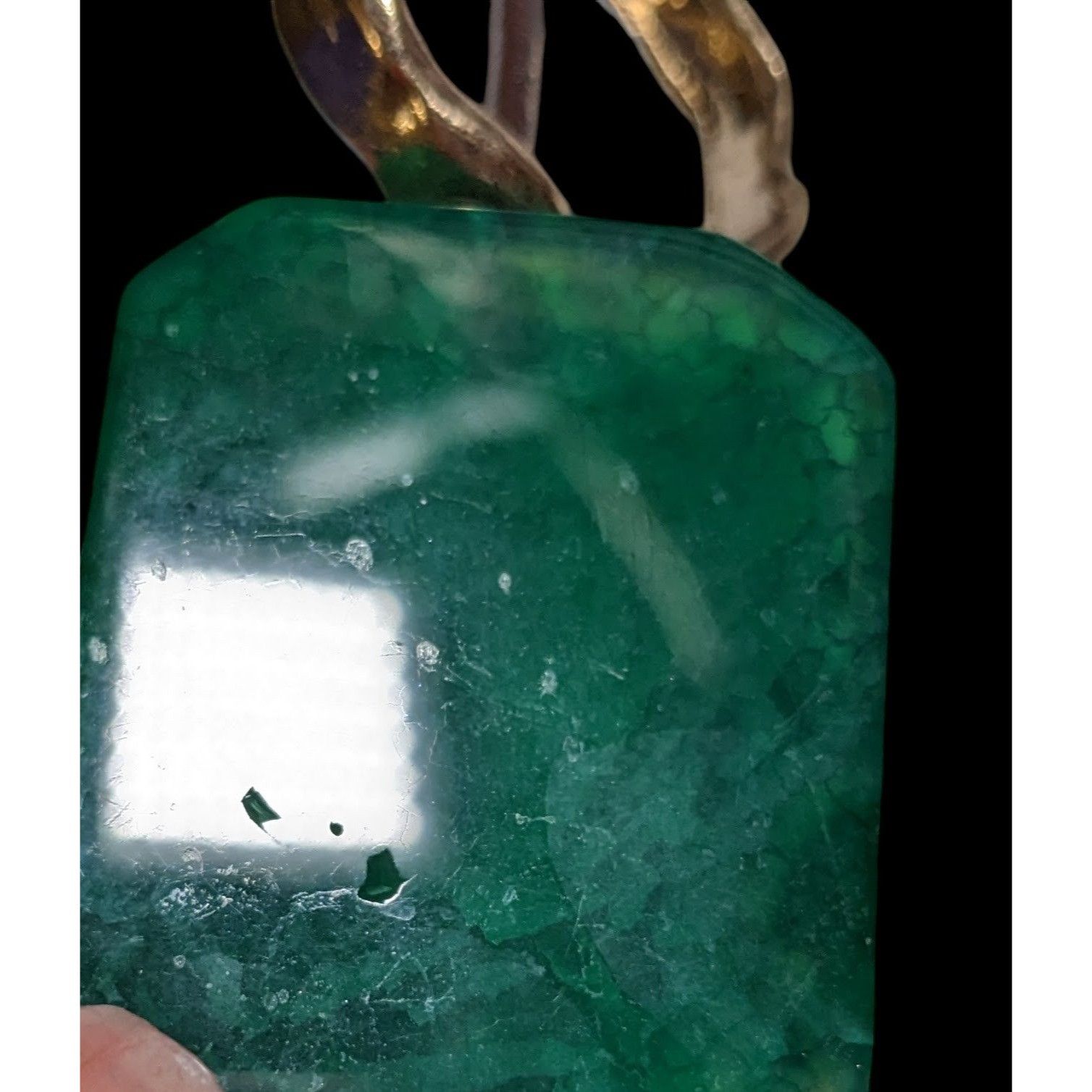 Other Vintage Bohemian Green And Gold Chunky Statement Necklace Size ONE SIZE - 7 Thumbnail