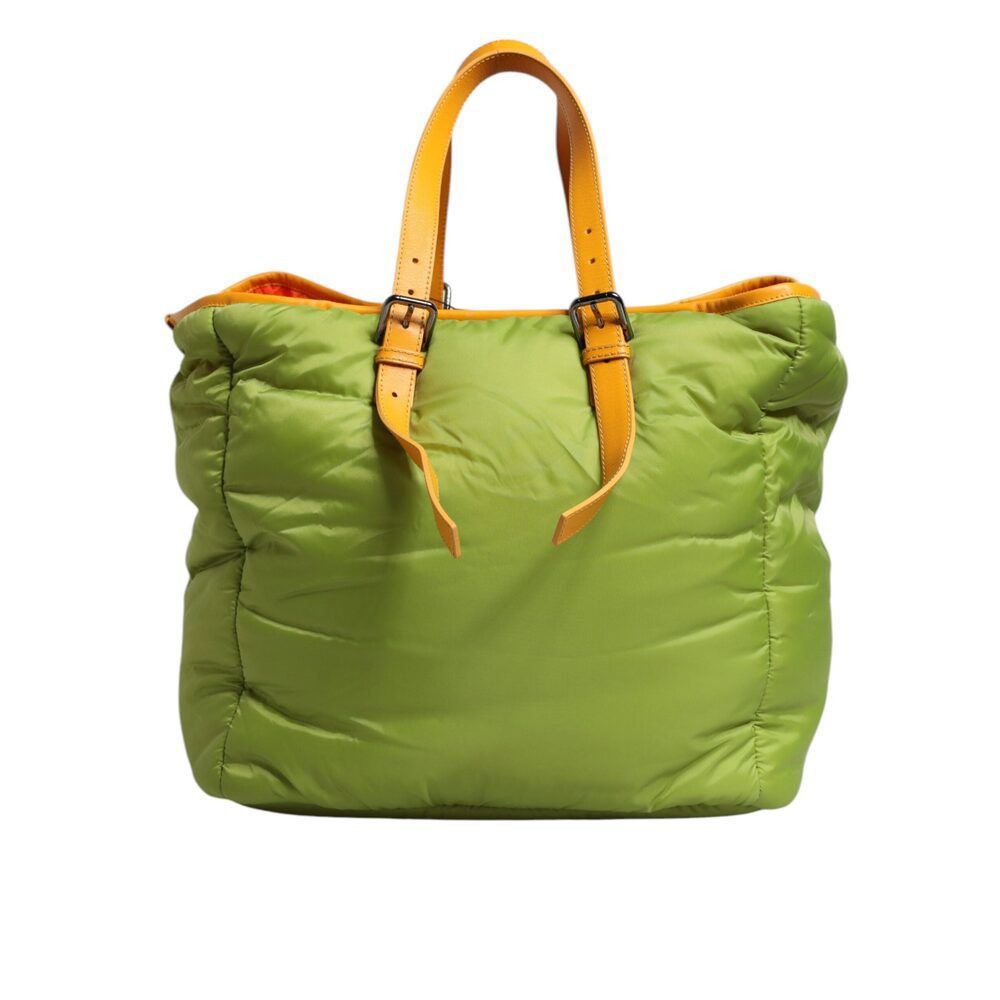 Dolce & Gabbana Dolce & Gabbana Green Nylon Padded Logo Plaque Tote Crossbod Size ONE SIZE - 4 Thumbnail