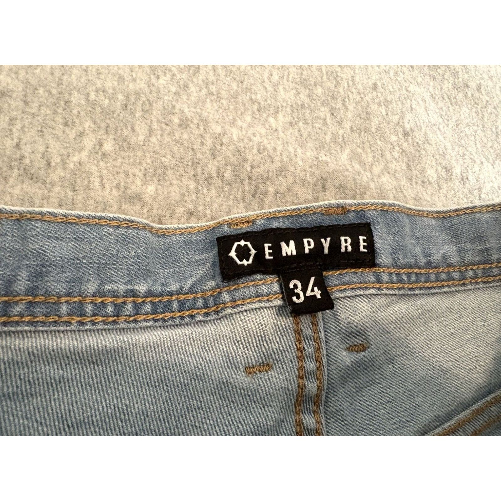 Empyre Empyre Jeans Mens 34x32 Denim Blue Cotton Blend Regular Straight Inseam 32 Jeans Size US 34 / EU 50 - 2 Thumbnail
