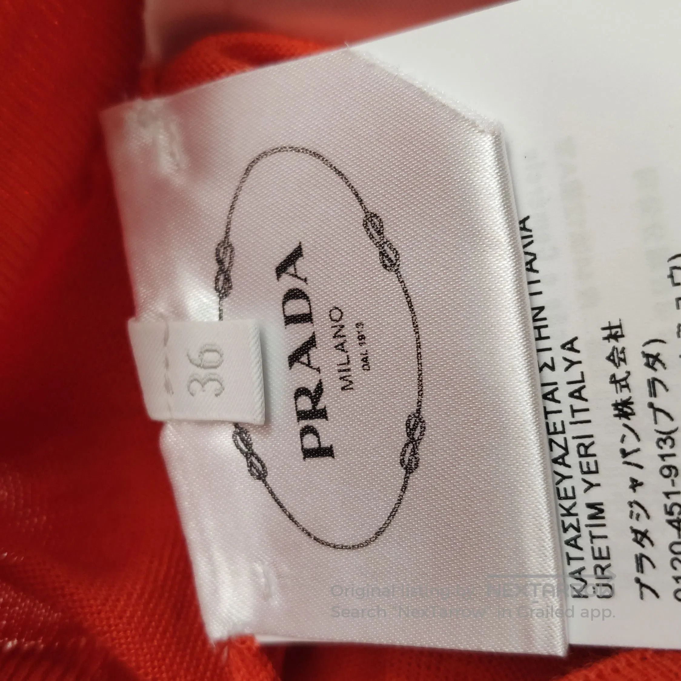 Prada Prada Orange Logo Turtleneck Sweater for Women . Size XXS / US 00 / IT 34 - 8 Thumbnail