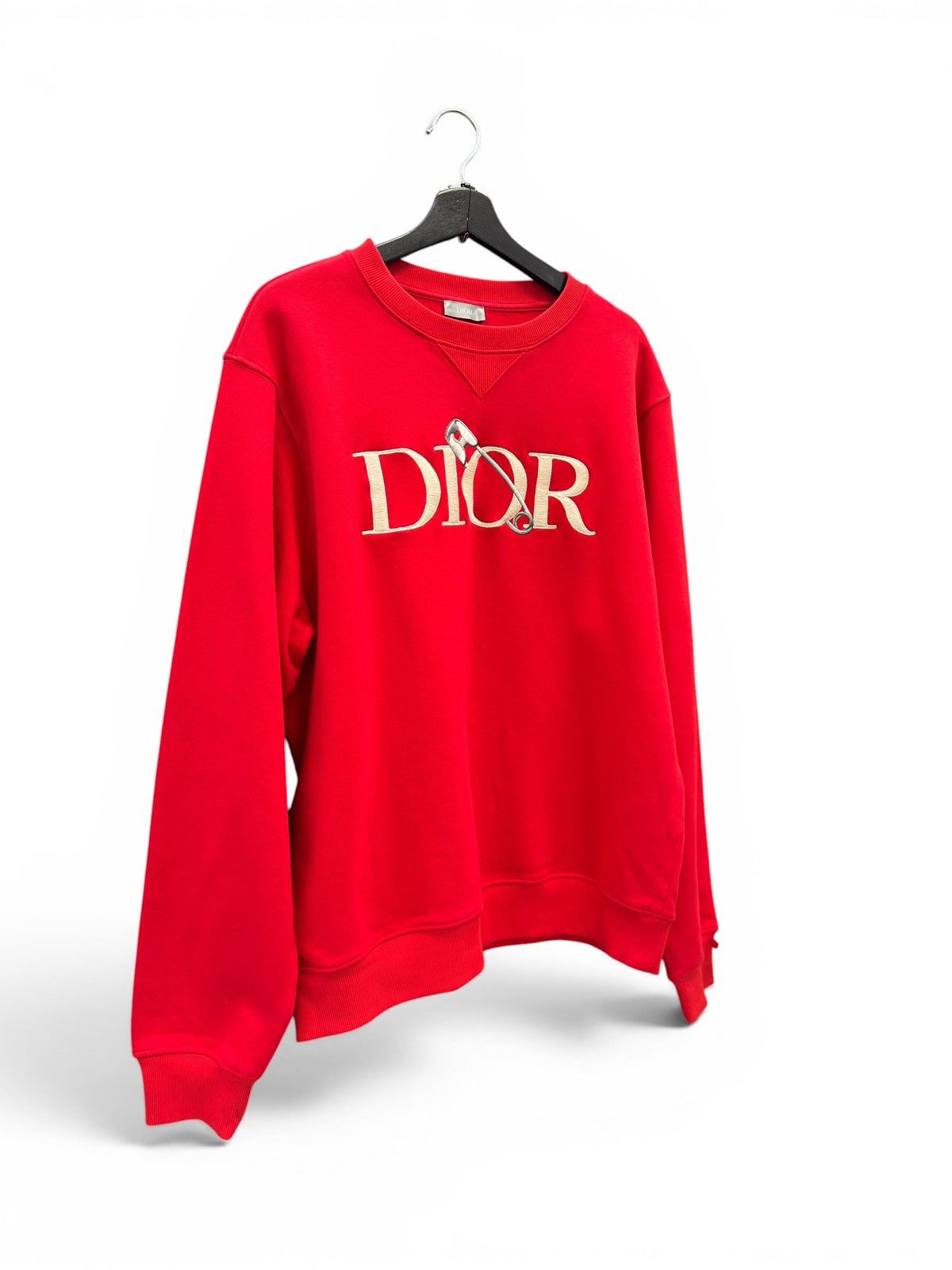 Dior Dior Red Paperclip Logo Crewneck Sweater Size US XL / EU 56 / 4 - 2 Thumbnail