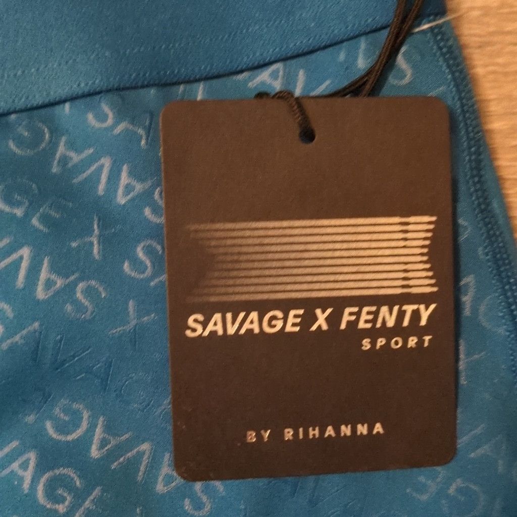 Fenty Savage X Fenty blue flow high waist leggings size small Size 22" - 6 Thumbnail