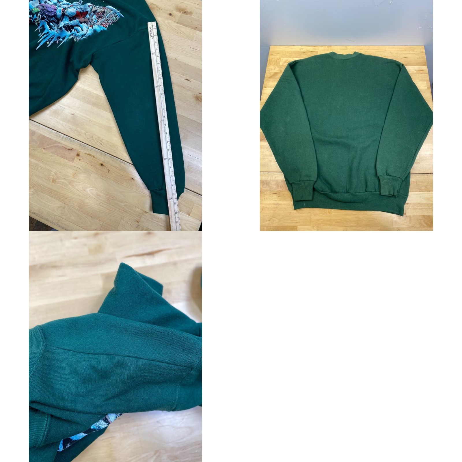Jerzees Jerzees Christmas Sweatshirt Mens L Green USA Santa SleighReindeer 10309 Size US M / EU 48-50 / 2 - 8 Thumbnail