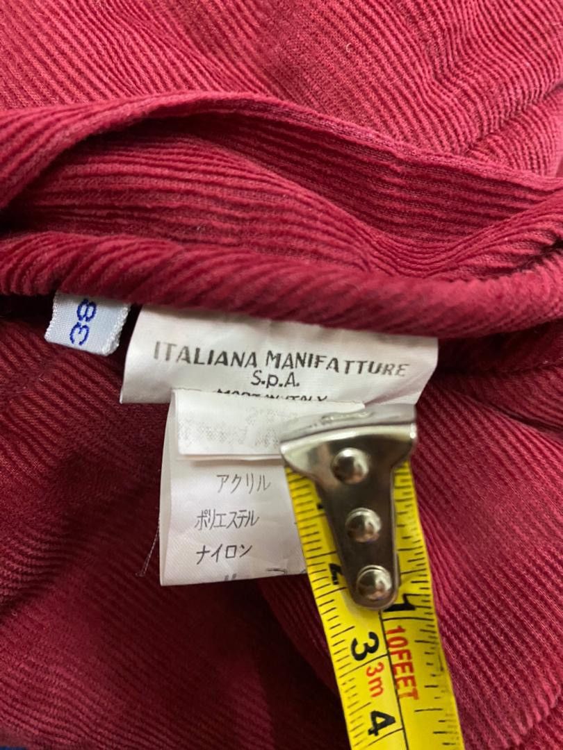 Ferre Ferre Jeans Italy Bombers Corduroy Spellout Jacket (STAINS) Size US M / EU 48-50 / 2 - 18 Thumbnail