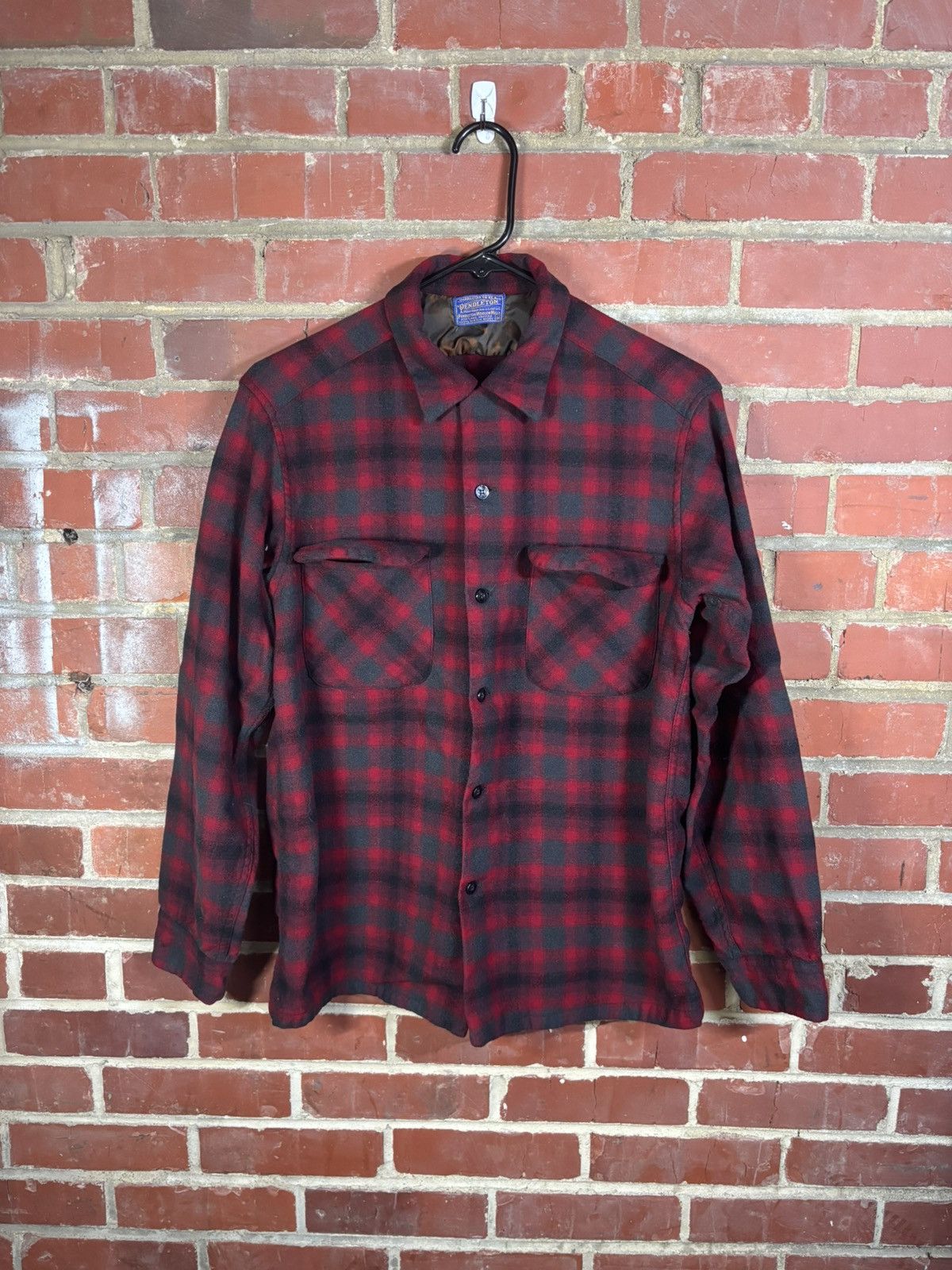 Pendleton Vintage 50s Pendleton Button Up Virgin Wool Shirt Sz M Size US M / EU 48-50 / 2 - 1 Thumbnail