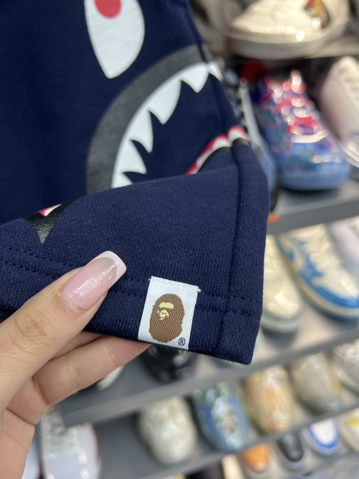 Bape Bape ABC Blue Camo Side Shark Shorts Size US 29 - 3 Thumbnail