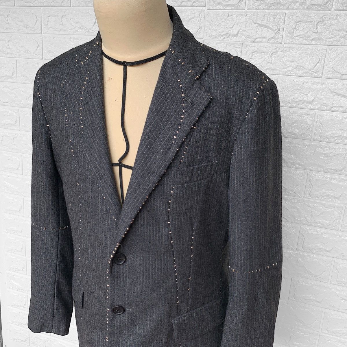 Issey Miyake AW 2005 Issey Miyake Show Hand Stitches Open Thread Blazer Size US M / EU 48-50 / 2 - 8 Thumbnail