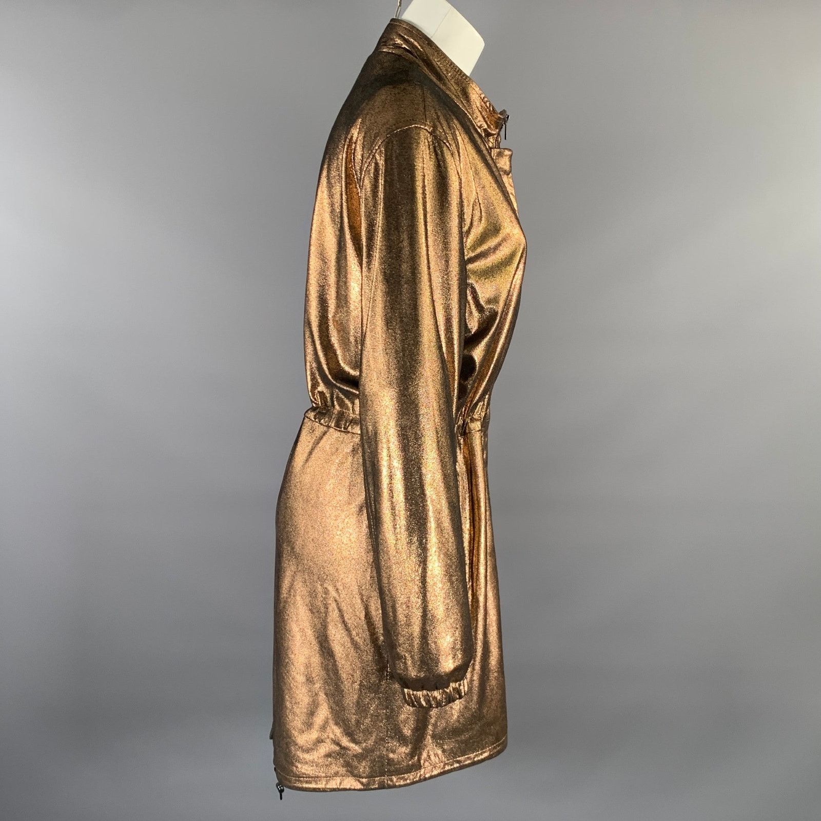 Neiman Marcus NEIMAN MARCUS Size M Copper Metallic Parka Jacket Size L / US 10 / IT 46 - 2 Thumbnail