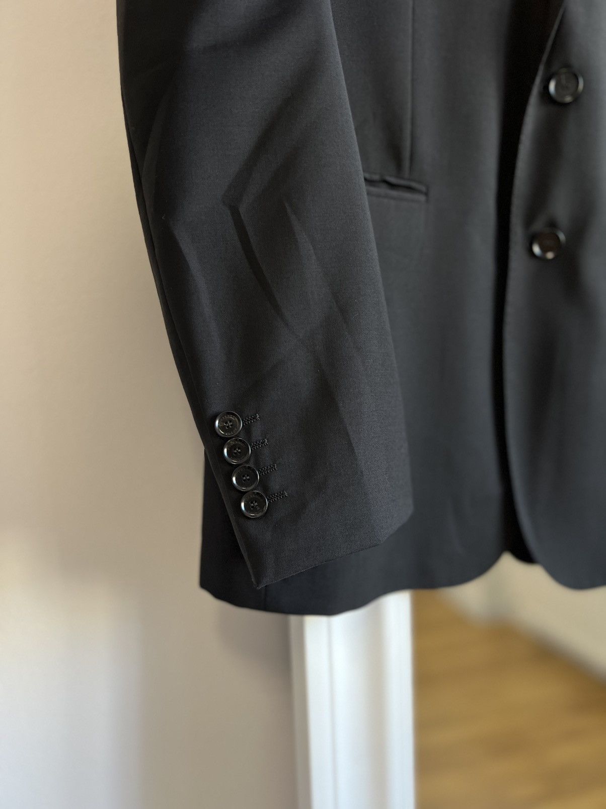 Burberry Burberry Blazer Wool Black Suit Jacket Size 52R - 6 Thumbnail