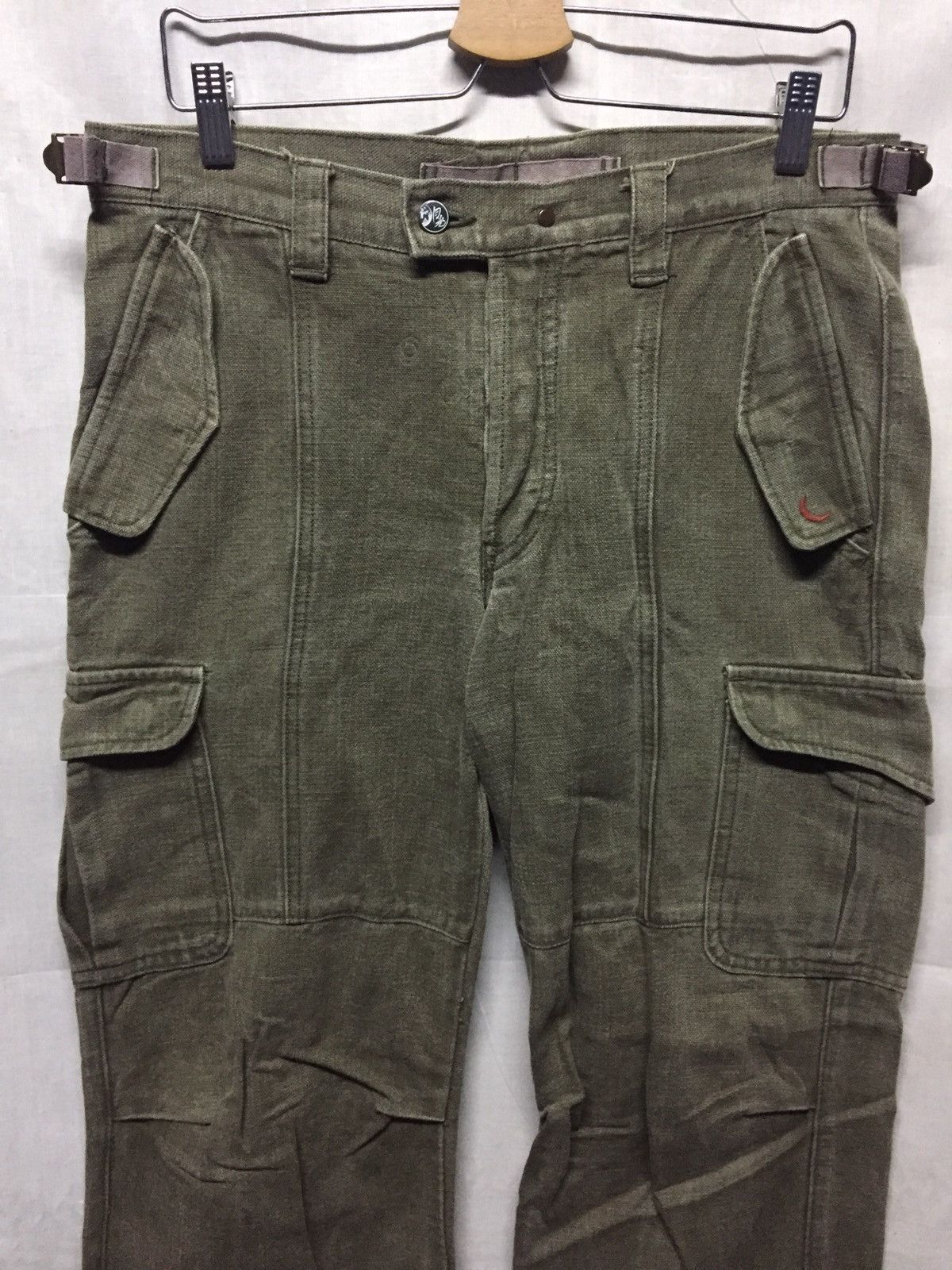 Japanese Brand × Le Grande Bleu (L.G.B.) Japanese Brand Dusty Olive Snap Button Cargo Pants Size US 34 / EU 50 - 3 Thumbnail