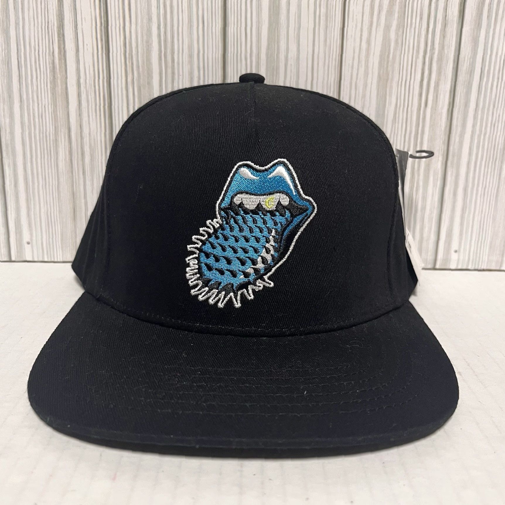Vintage Cookies Stones Hat Cap Snapback Adult Mens Tongue Logo Black Blue Size ONE SIZE - 4 Thumbnail
