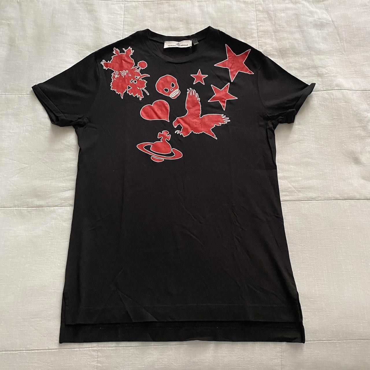 image of Vivienne Westwood Black And Red Tee, Women's (Size Small)