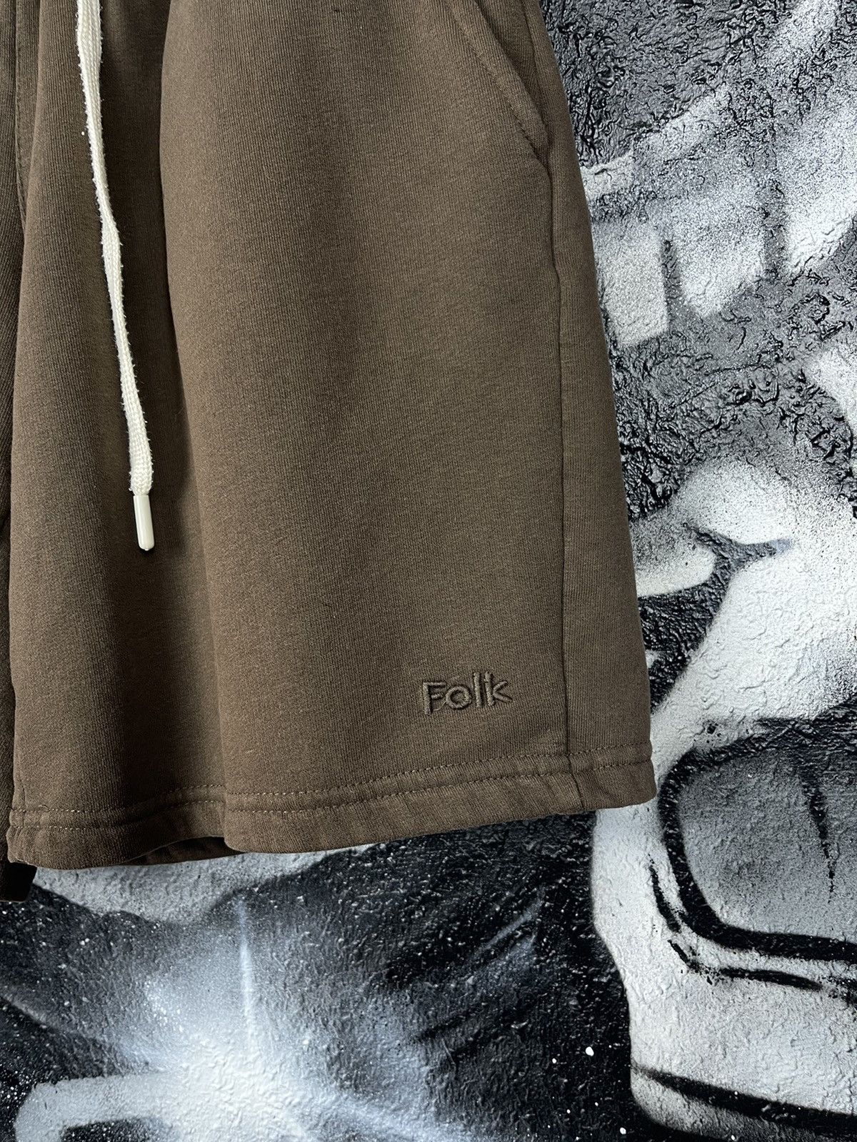Folk Folk Brown Cotton Embroidered Logo Casual Shorts Men’s Size S/M Size US 32 / EU 48 - 5 Thumbnail