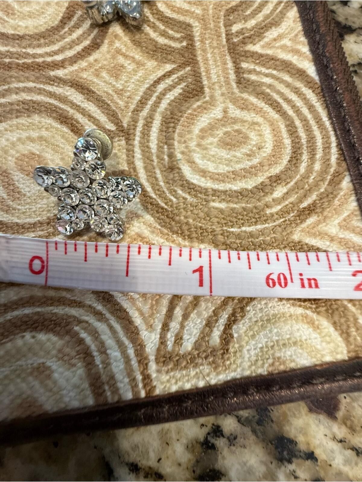 Other Star rhinestone post earrings silver toned Size ONE SIZE - 4 Thumbnail