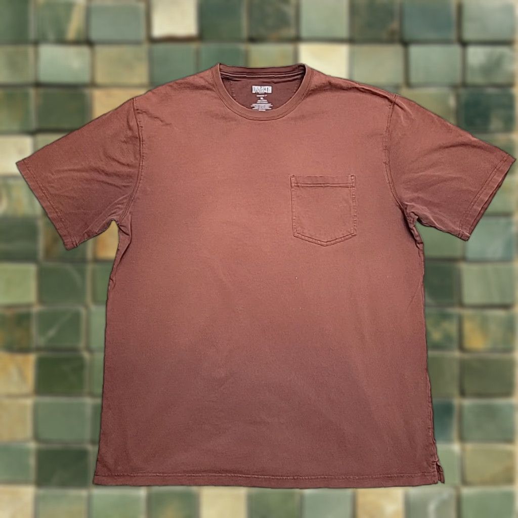 Carhartt Duluth Trading Shirt Men XL Longtail Brown Crewneck Short Sleeve Pocket Work TEE Size US XL / EU 56 / 4 - 1 Thumbnail