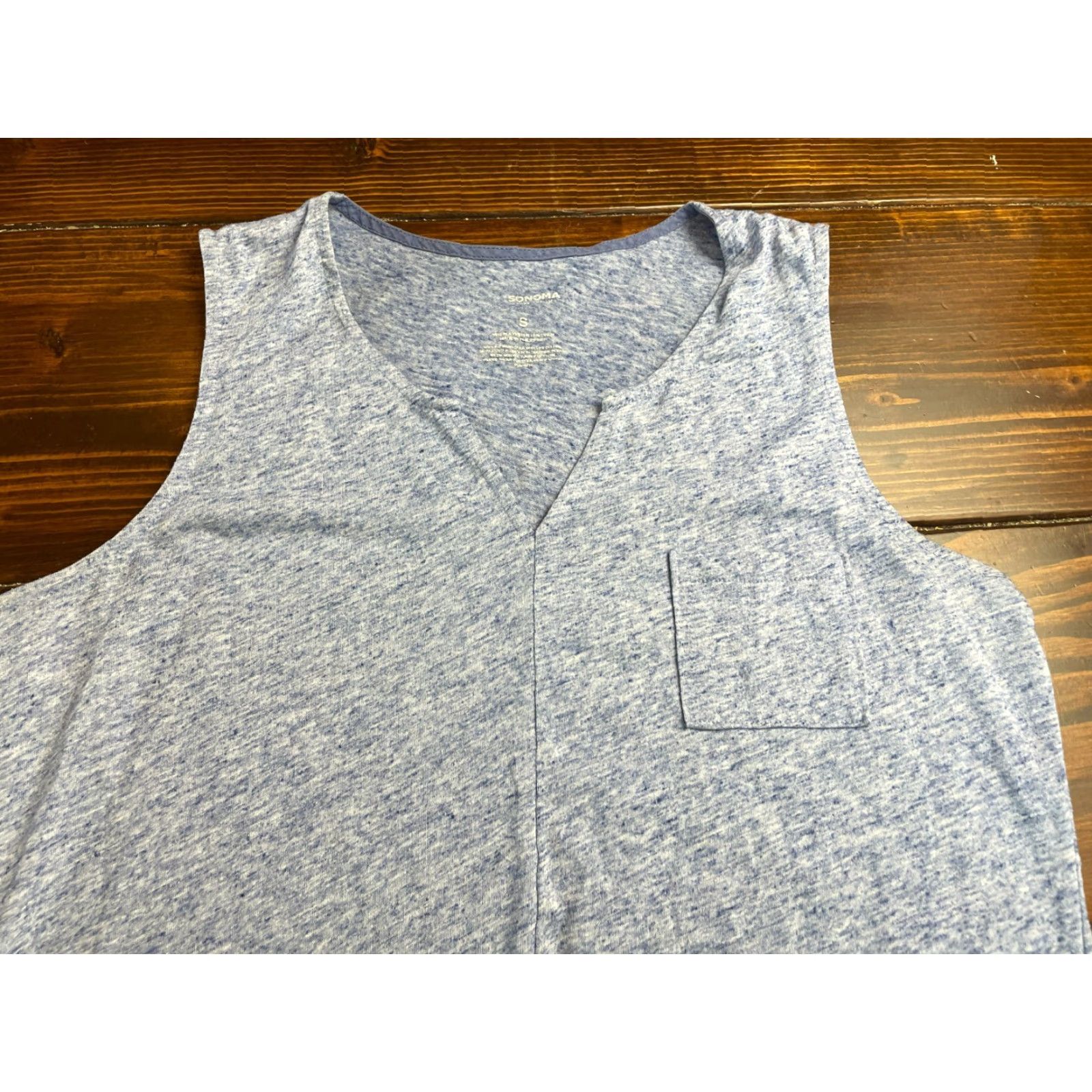 Vintage Sonoma Tank Top, Women's Size Small, Blue, Sleeveless, V-Neck, Pockets, Tank, Regular, Knit? Size S / US 4 / IT 40 - 3 Thumbnail