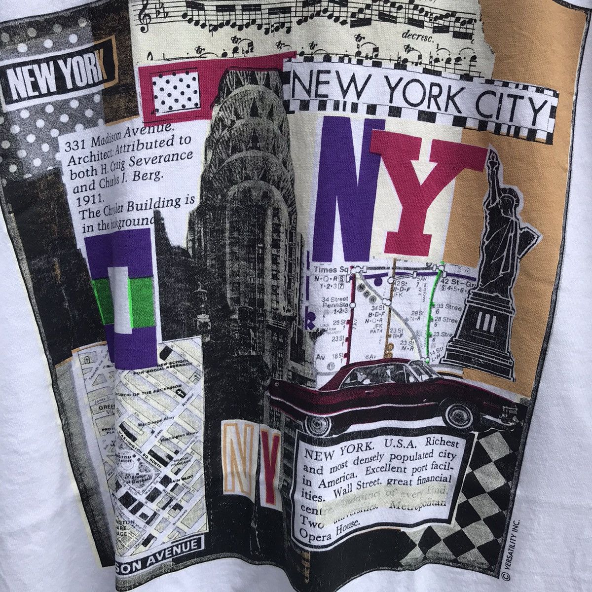Vintage Vintage 90s NEW YORK City graphic art tee Size US XL / EU 56 / 4 - 3 Thumbnail