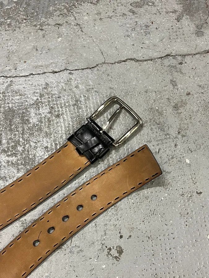 Prada 2000s Prada Premium Black Leather Belt Size ONE SIZE - 5 Thumbnail