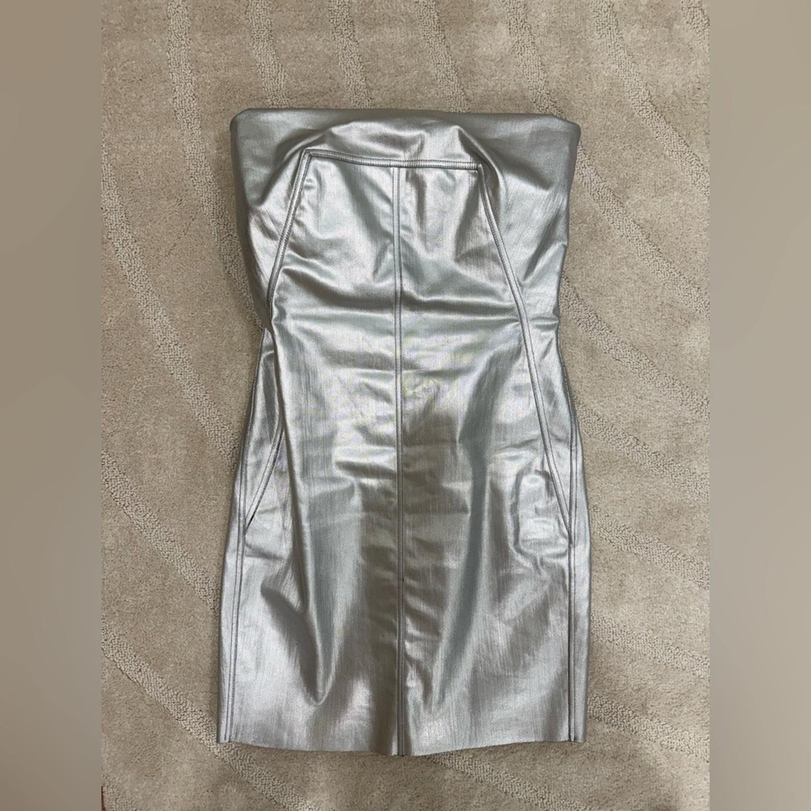Rick Owens Rick Owens Metallic Strapless Dress Size M / US 6-8 / IT 42-44 - 4 Thumbnail