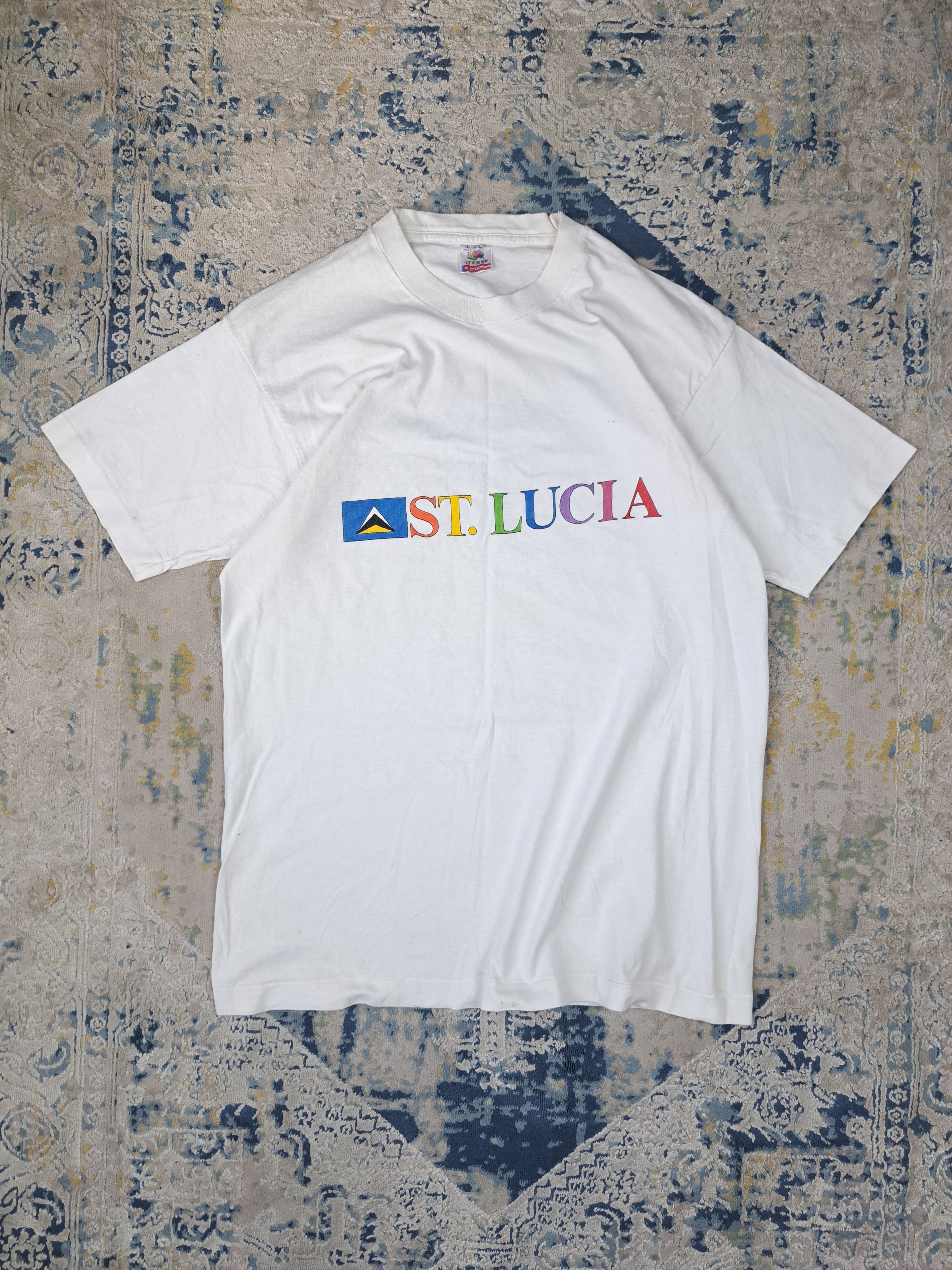 Vintage Vintage 80s St. Lucia Souvenir Tee Streetwear y2k Size US L / EU 52-54 / 3 - 1 Thumbnail