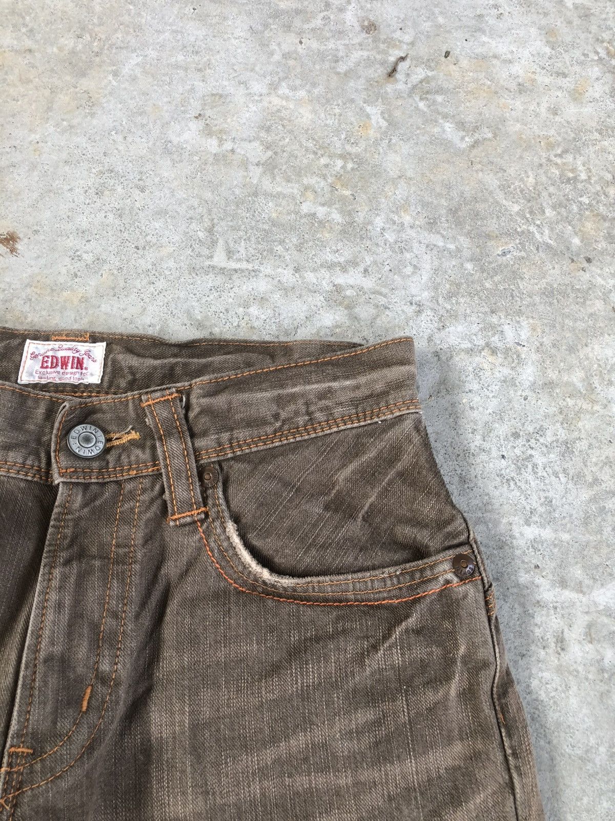 If Six Was Nine Japanese Edwin Exclusive Flared Jeans Distressed Bootcut Size US 31 - 15 Thumbnail