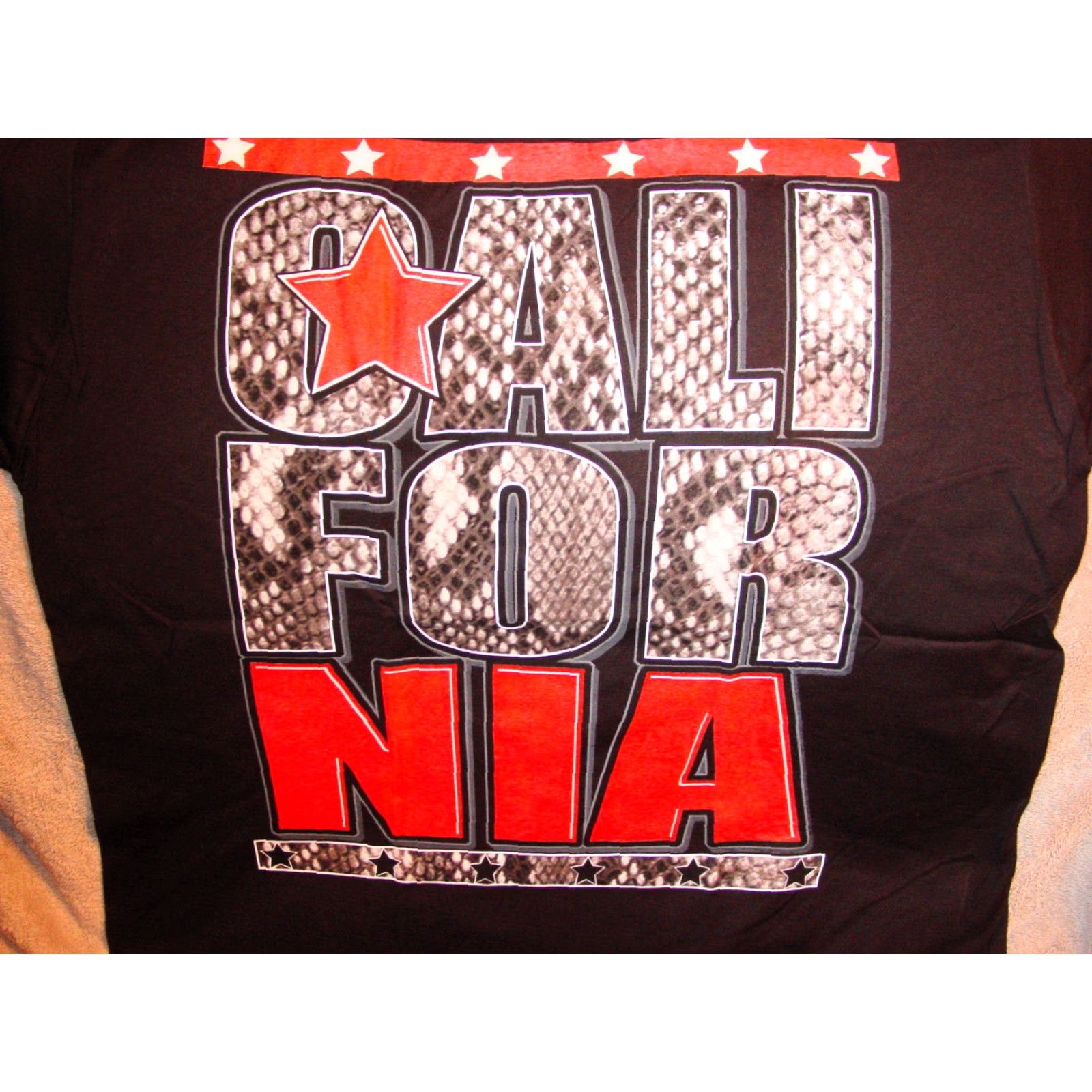 Skin VINTAGE California Snake Skin Graphic T-Shirt Men XL Black 100% Cotton Size US XL / EU 56 / 4 - 2 Thumbnail