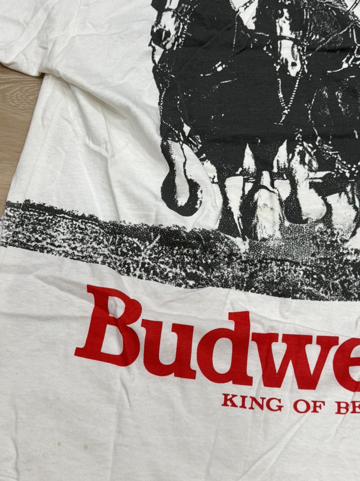 Vintage Vintage AOP Budweiser Horses Beer Tee Size US XL / EU 56 / 4 - 15 Thumbnail