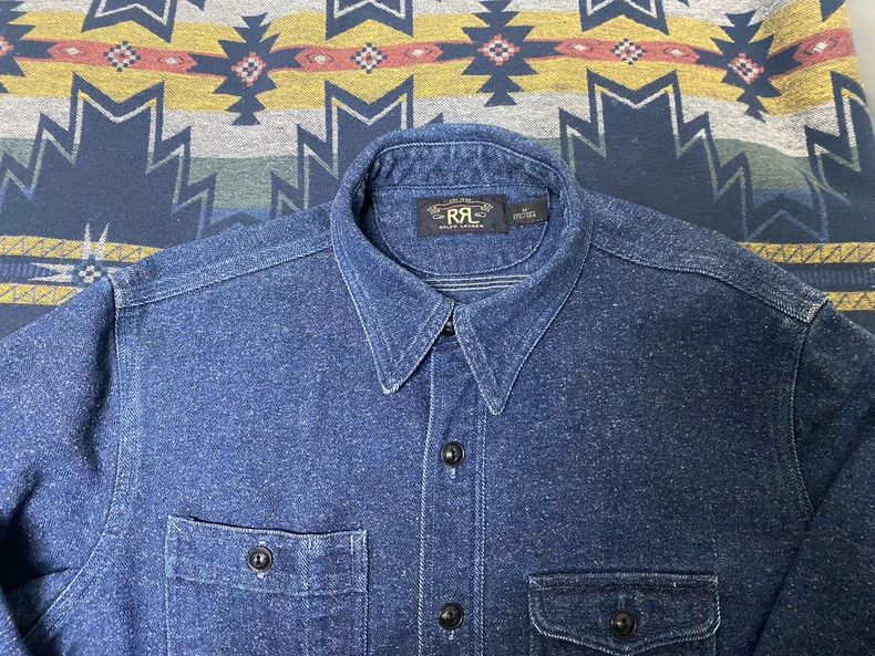 RRL Ralph Lauren RRL Ralph Lauren Old blend blue dye workwear snowflake den Size US M / EU 48-50 / 2 - 2 Thumbnail
