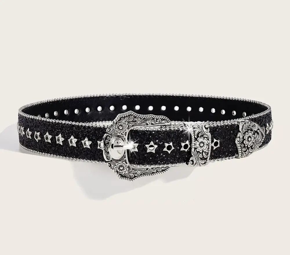 Japanese Brand × Vintage Retro punk rock unisex star stud western belt Size ONE SIZE - 2 Thumbnail