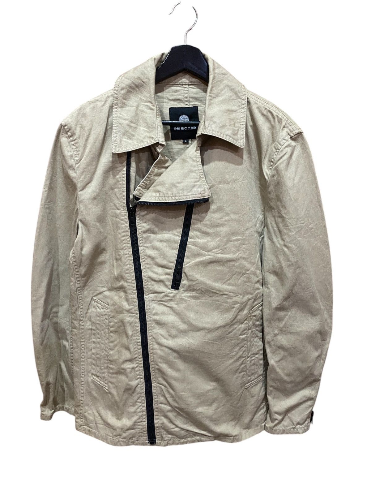 Japanese Brand VINTAGE Y2K ON BOARD DOUBLE COLLAR JACKET Size US L / EU 52-54 / 3 - 1 Thumbnail